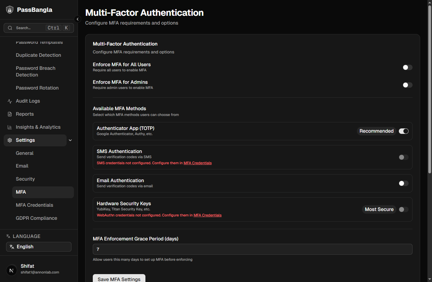 Enable Two-Factor Authentication